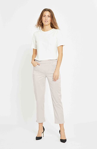 Mirakelbyxa Hannah regular cropped grey-sand