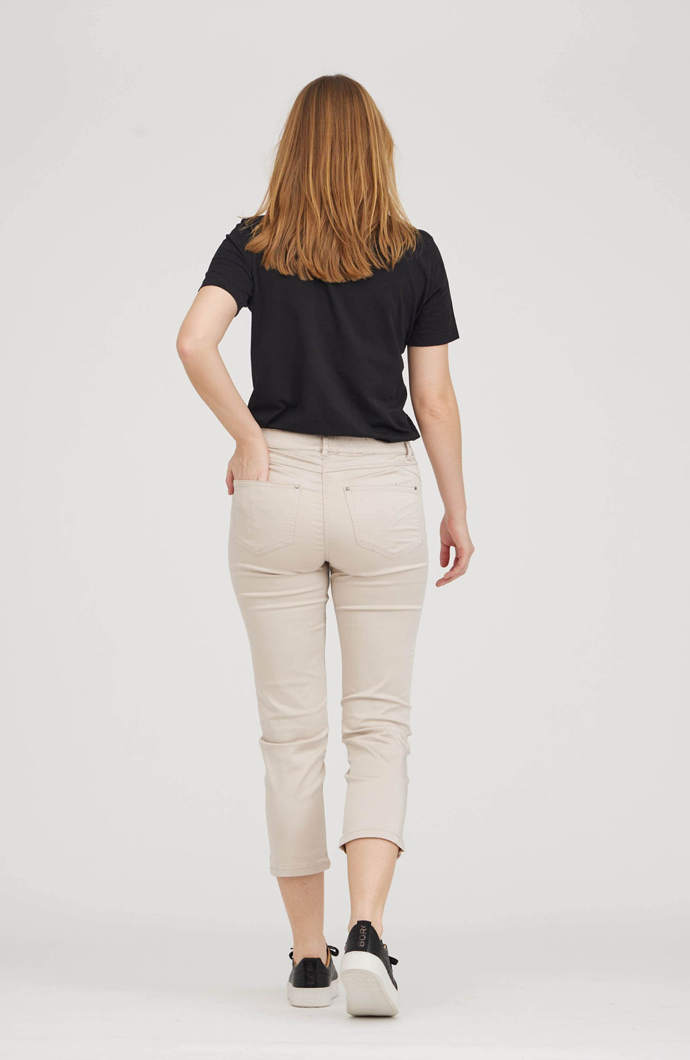 Mirakelbyxa Hannah regular cropped grey-sand - 5