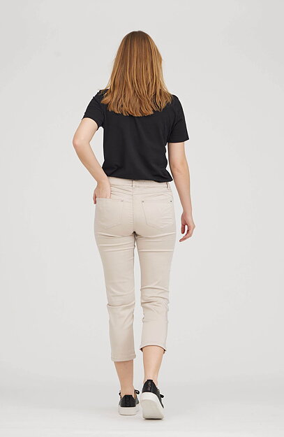 Mirakelbyxa Hannah regular cropped grey-sand - 5