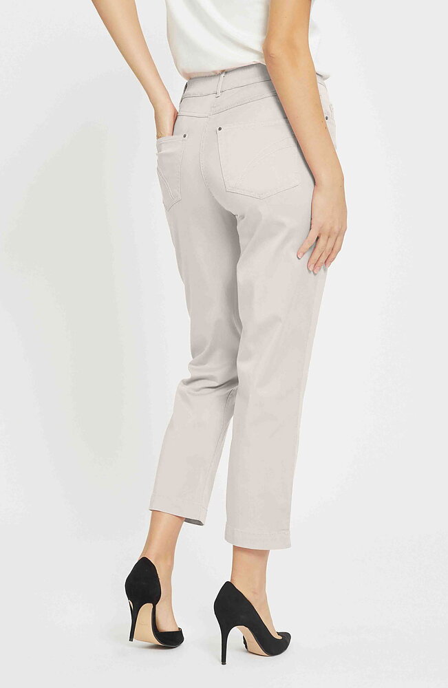 Mirakelbyxa Hannah regular cropped grey-sand
