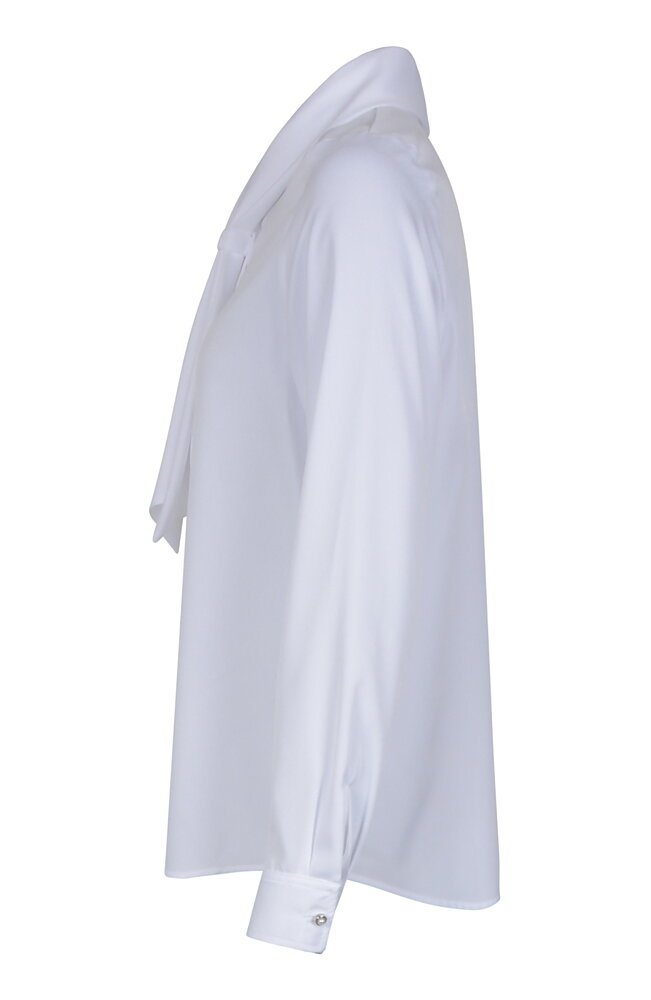  Blus vit med slipsknut