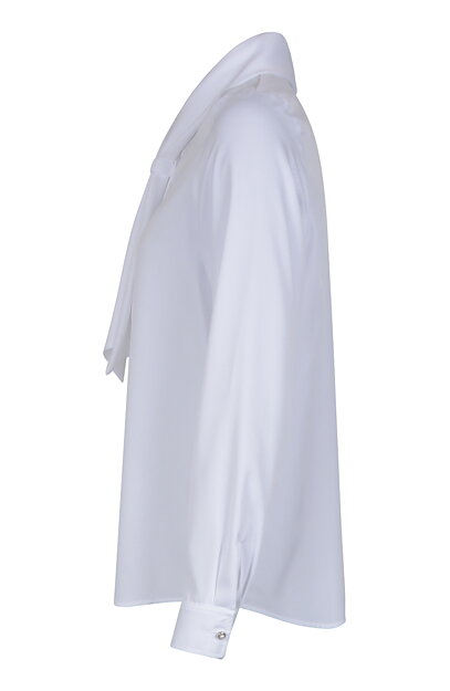  Blus vit med slipsknut - 2