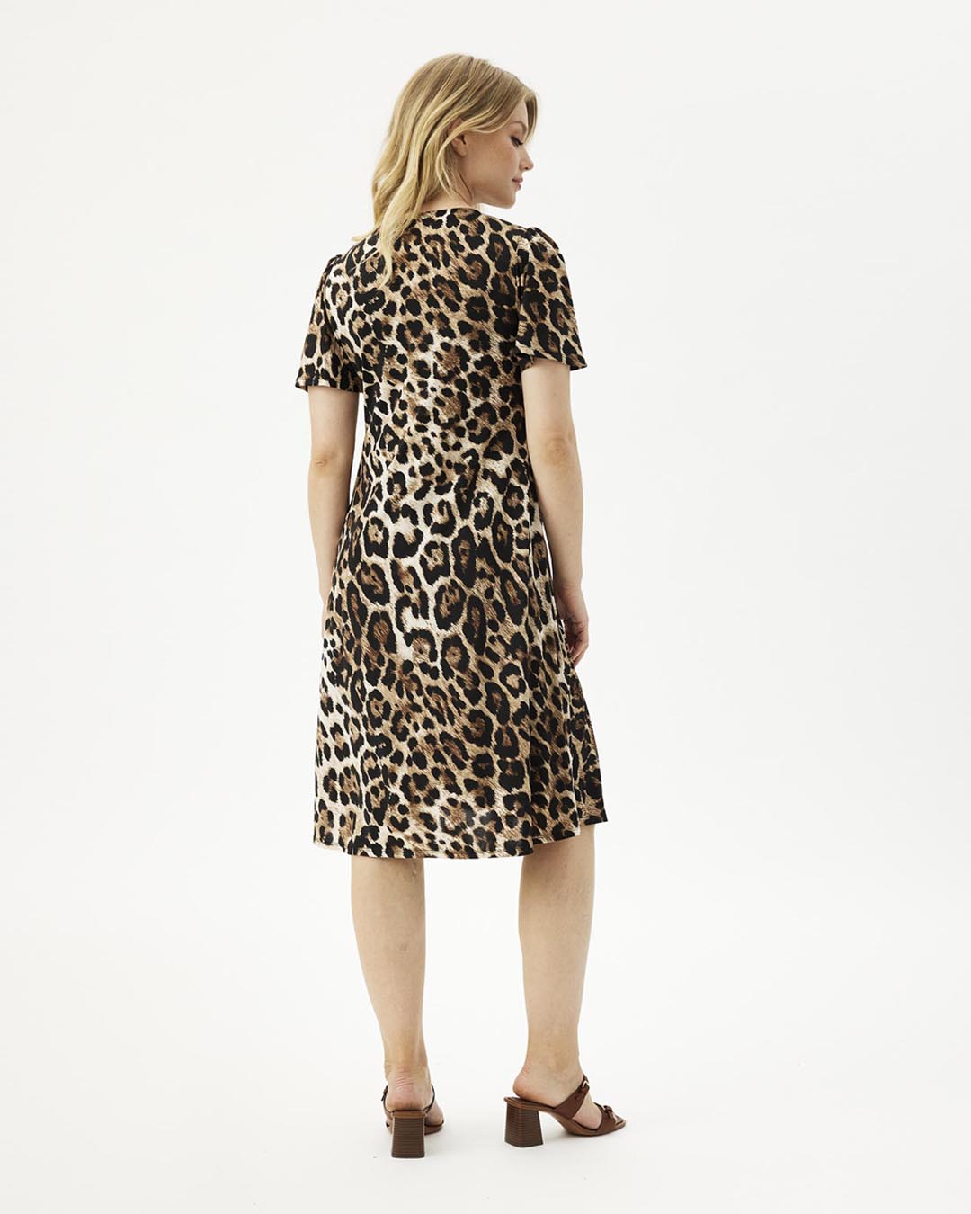 Klänning Lucy beige/brun/svart leopard - 2
