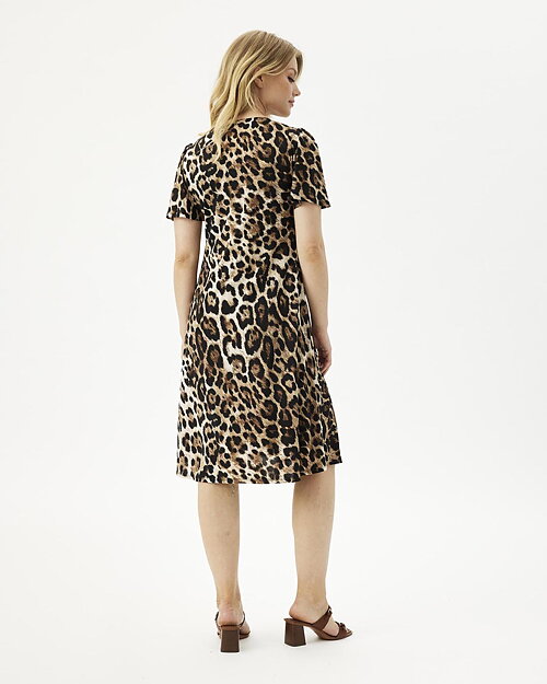 Klänning Lucy beige/brun/svart leopard - 2