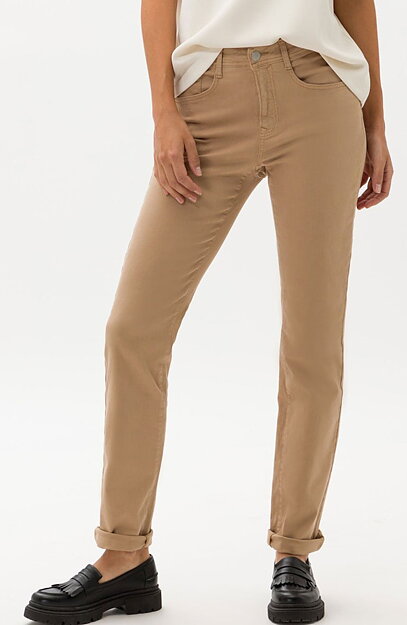 Jeans Mary bomull mörk beige