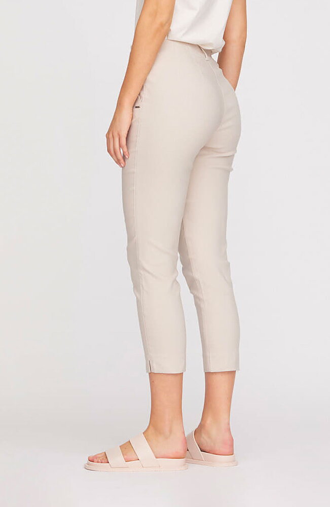 Mirakelbyxa Taylor regular cropped grey sand