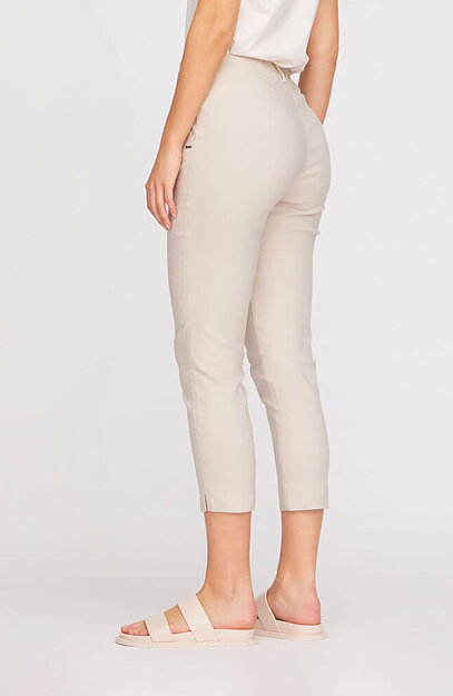 Mirakelbyxa Taylor regular cropped grey sand - 2