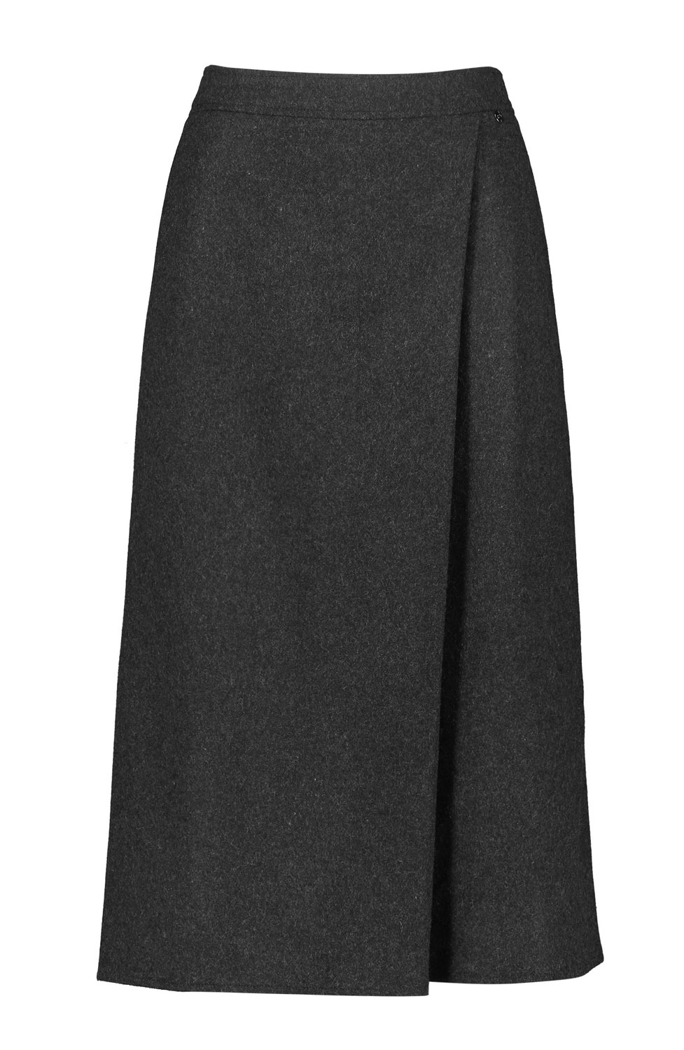 Kjol klockad veck fram mörkgrå