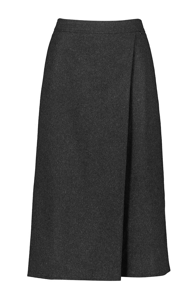 Kjol klockad veck fram mörkgrå