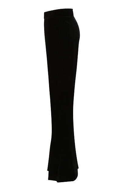Sammetsbyxa med resår svart - 4