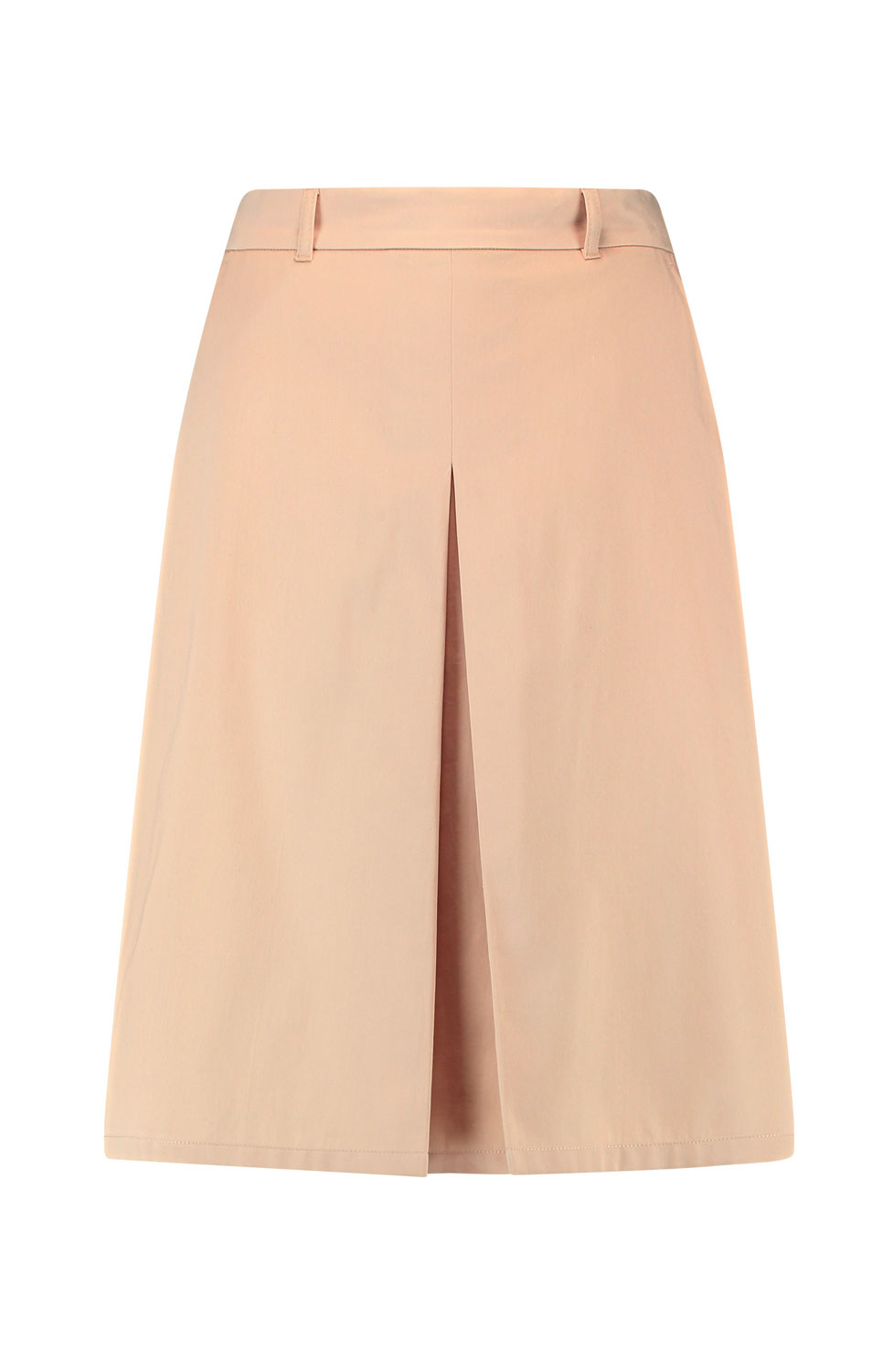 Bomullskjol veck fram beige - 5