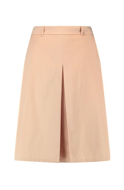 Bomullskjol veck fram beige - 5