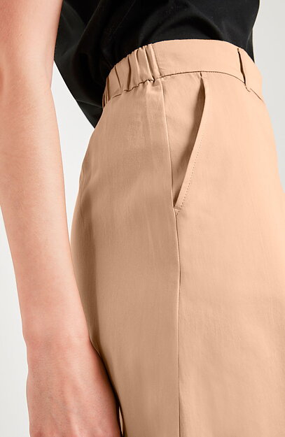 Bomullskjol veck fram beige - 2