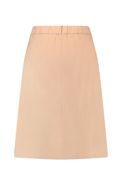 Bomullskjol veck fram beige - 6