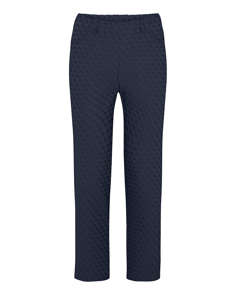 Mirakelbyxa Kelly kort blå jacquard