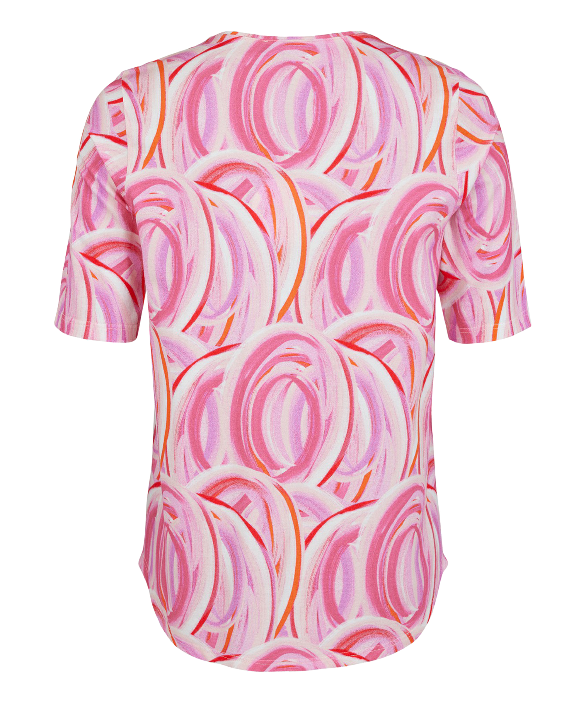Topp v-ringad rosa/orange/vit mönstrad - 3