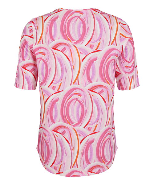 Topp v-ringad rosa/orange/vit mönstrad - 3