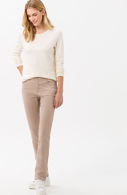 Bomullsjeans Carola beige - 3