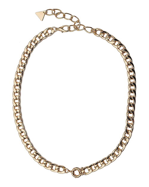 Halsband Isa liten pansarlänk guld