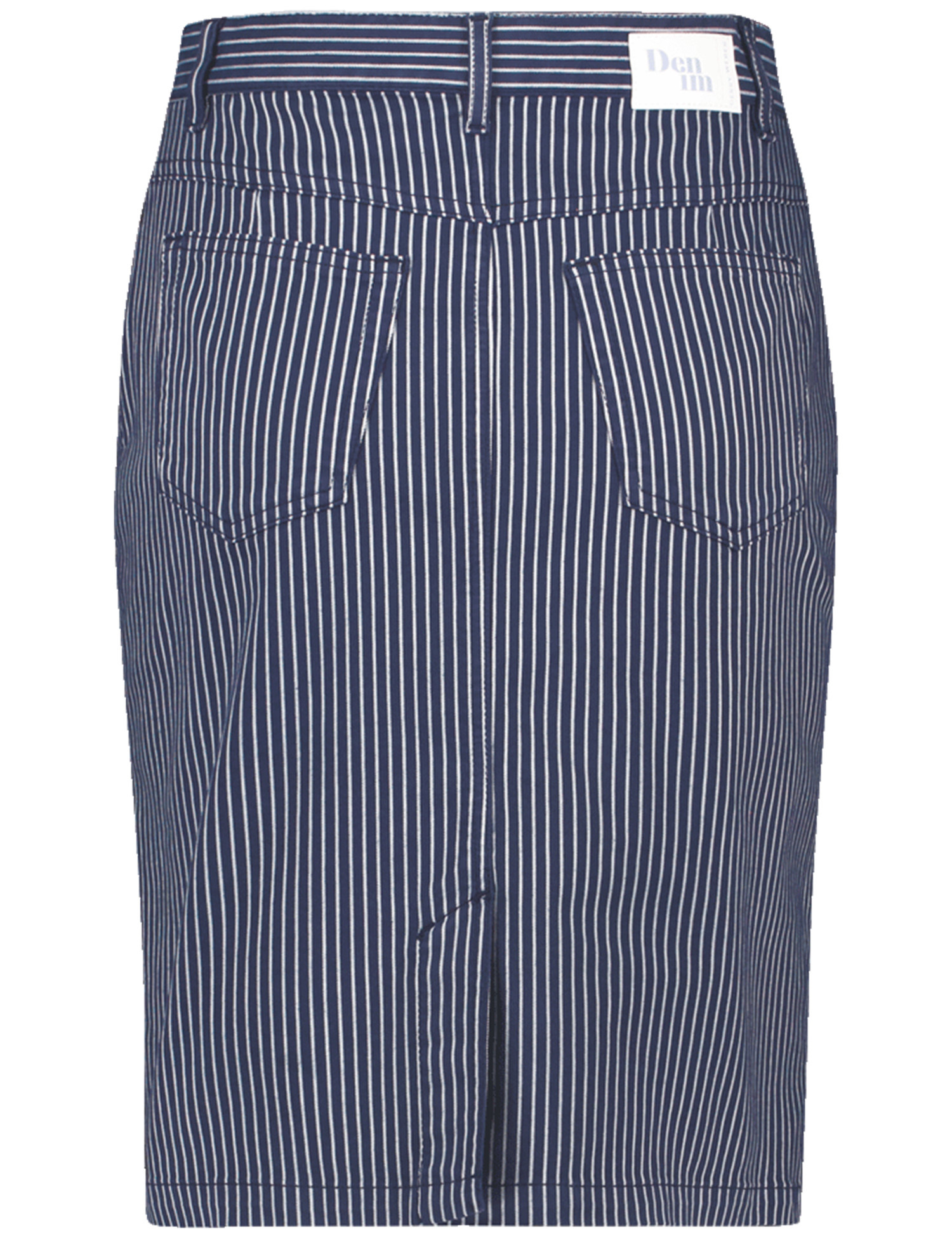 Jeanskjol marinblå med offwhite ränder - 6