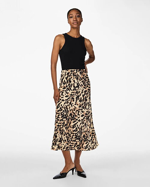 Kjol Yaspella midi leopard