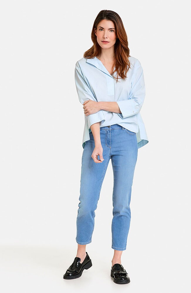 Jeans Best4me cropped mellanljus denim