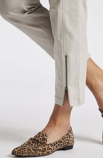 Mirakelbyxa Piper regular cropped grey-sand - 5