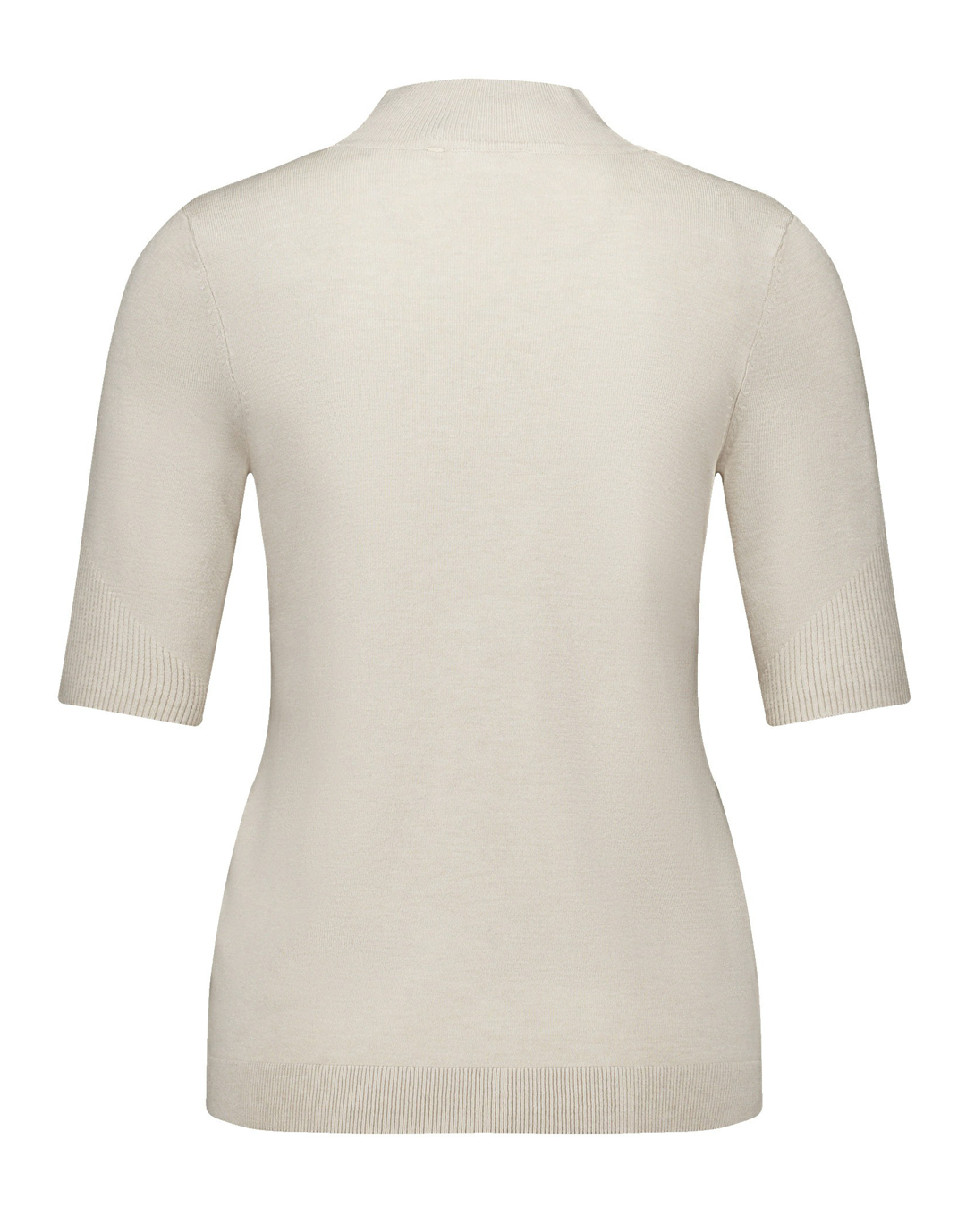 Jumper turtleneck kort ärm sand - 2
