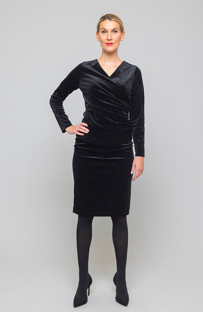 Topp Louise glitter svart