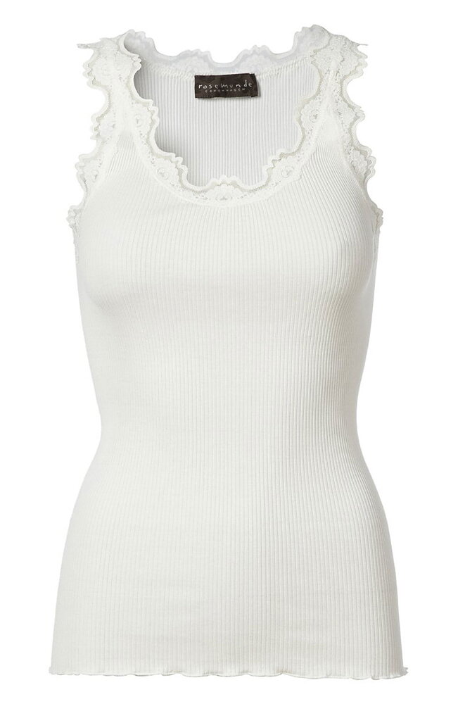 Linne med spetskant offwhite
