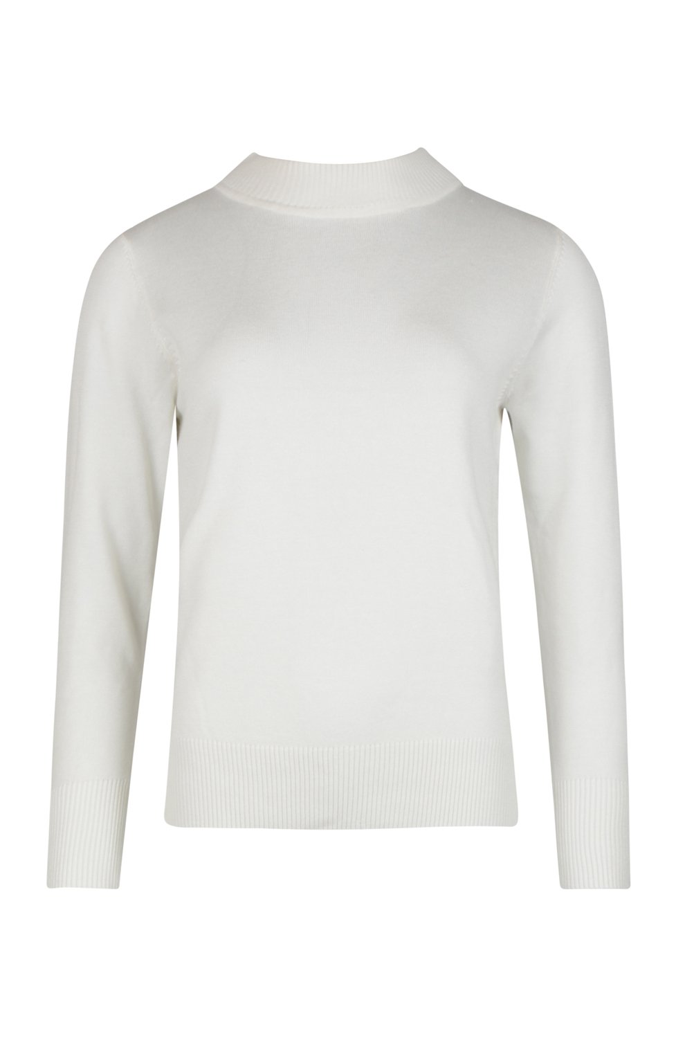Jumper stickad turtle lång ärm offwhite