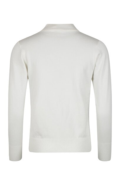 Jumper stickad turtle lång ärm offwhite - 3