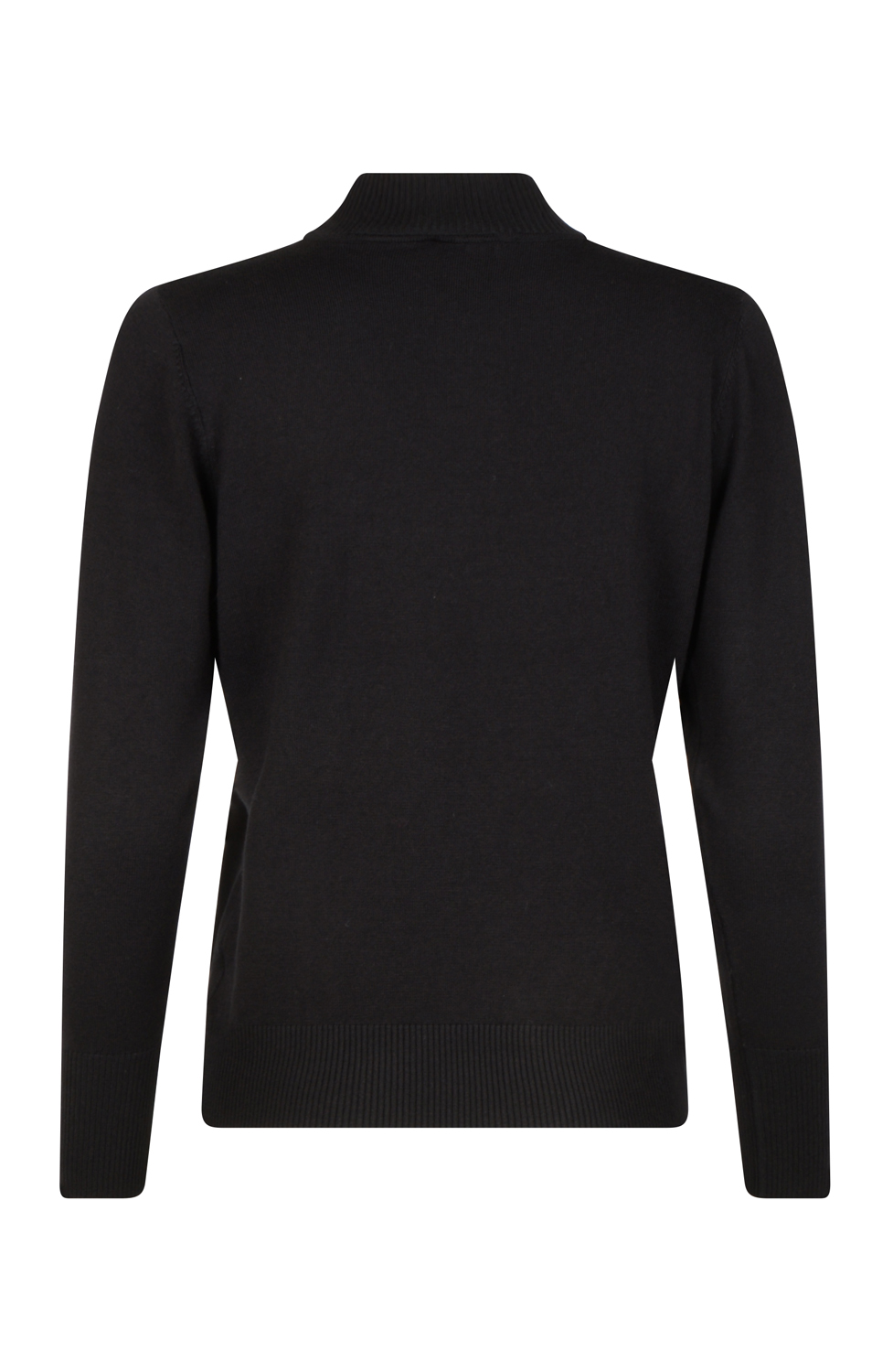 Jumper stickad turtle lång ärm svart - 3