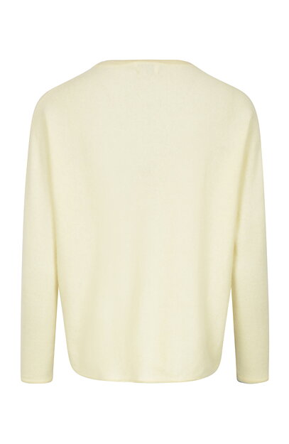 Kashmirjumper curved ljusgul - 3