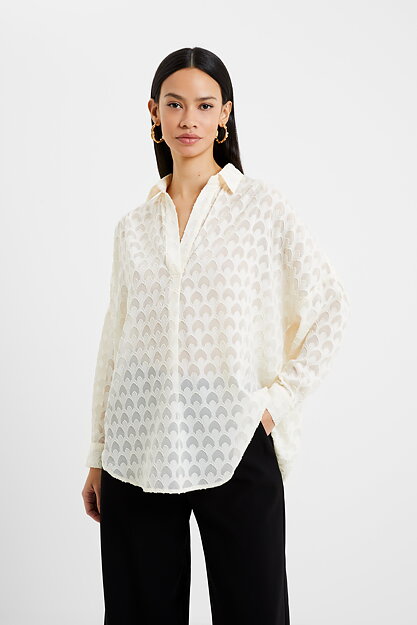 Blus Geo burnout offwhite