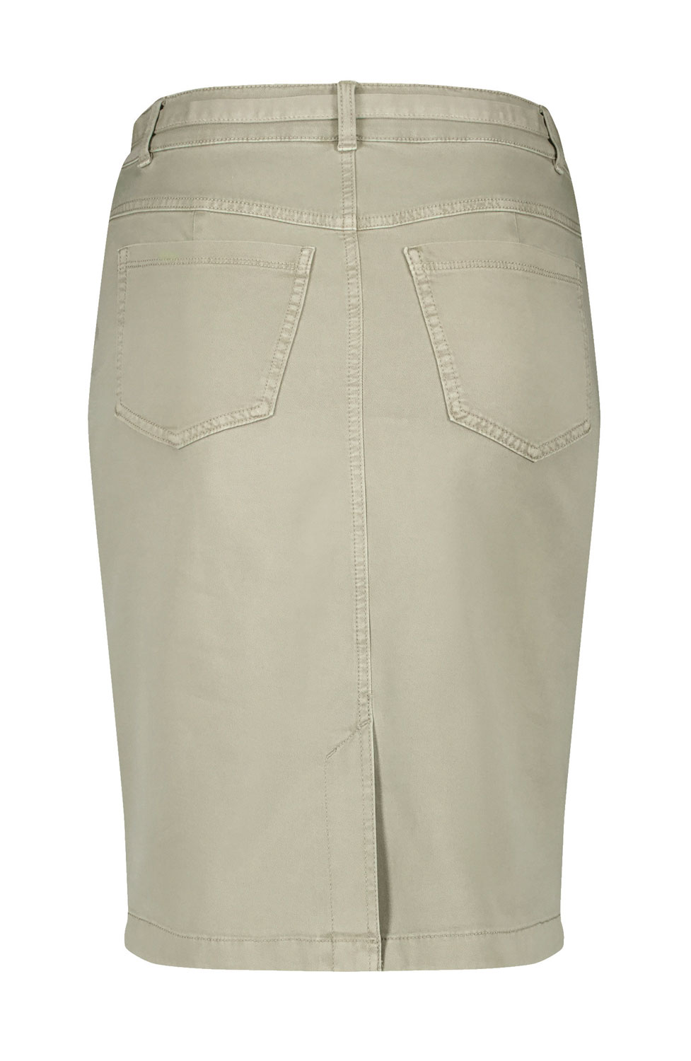 Kjol bomull/lyocell khaki - 3