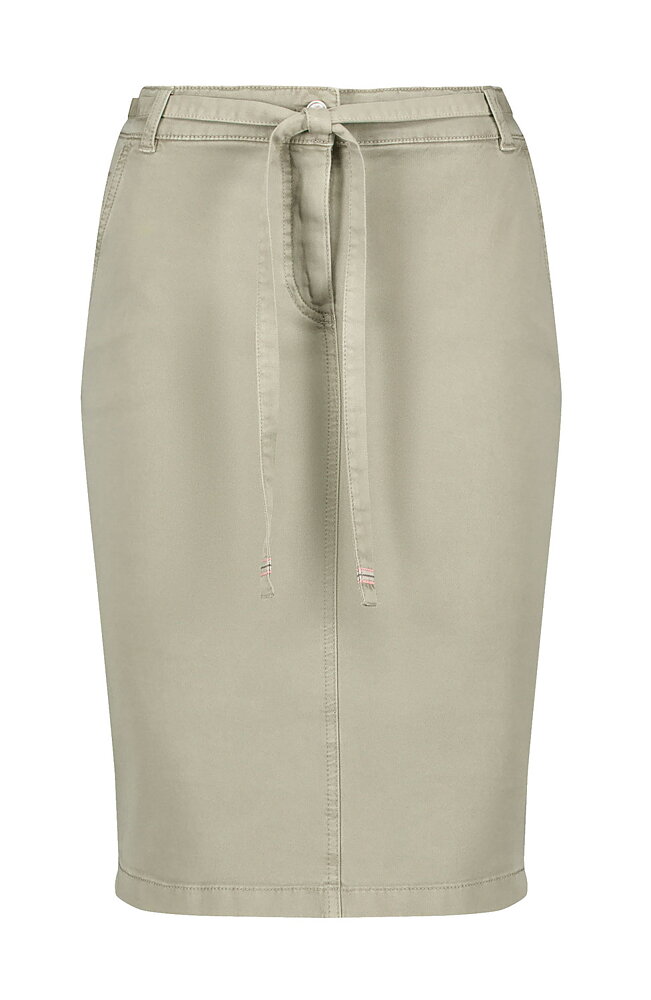 Kjol bomull/lyocell khaki