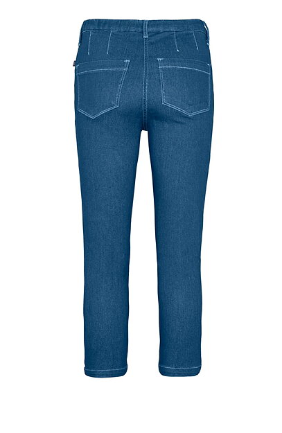 Mirakelbyxa Piper cropped mellanblå denim - 4