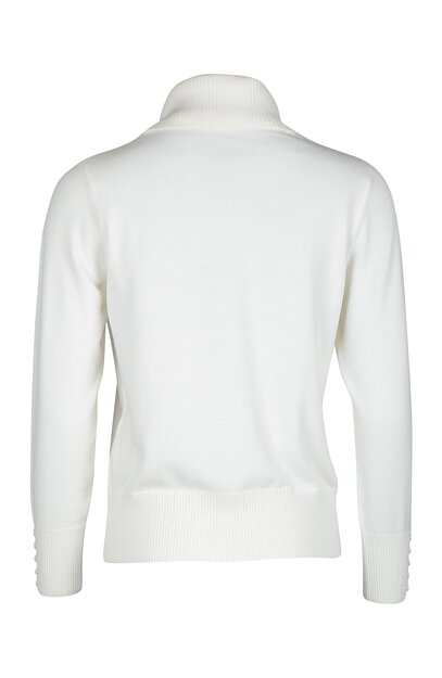 Polo offwhite med knappar i halsen - 3