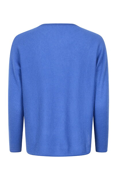 Kashmirjumper loose tension kornblå - 3