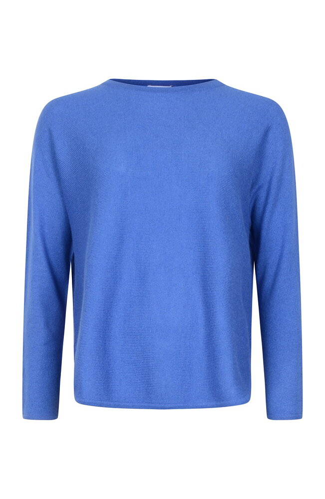 Kashmirjumper loose tension kornblå