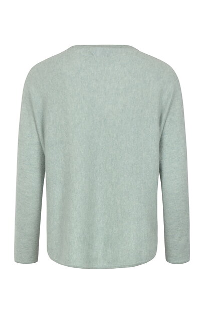 Kashmirjumper loose tension sage-grön - 5