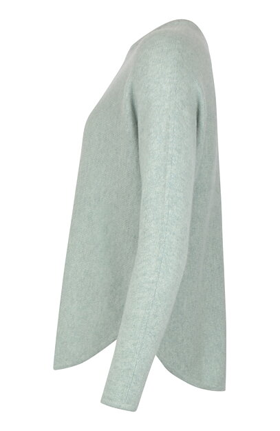 Kashmirjumper loose tension sage-grön - 4
