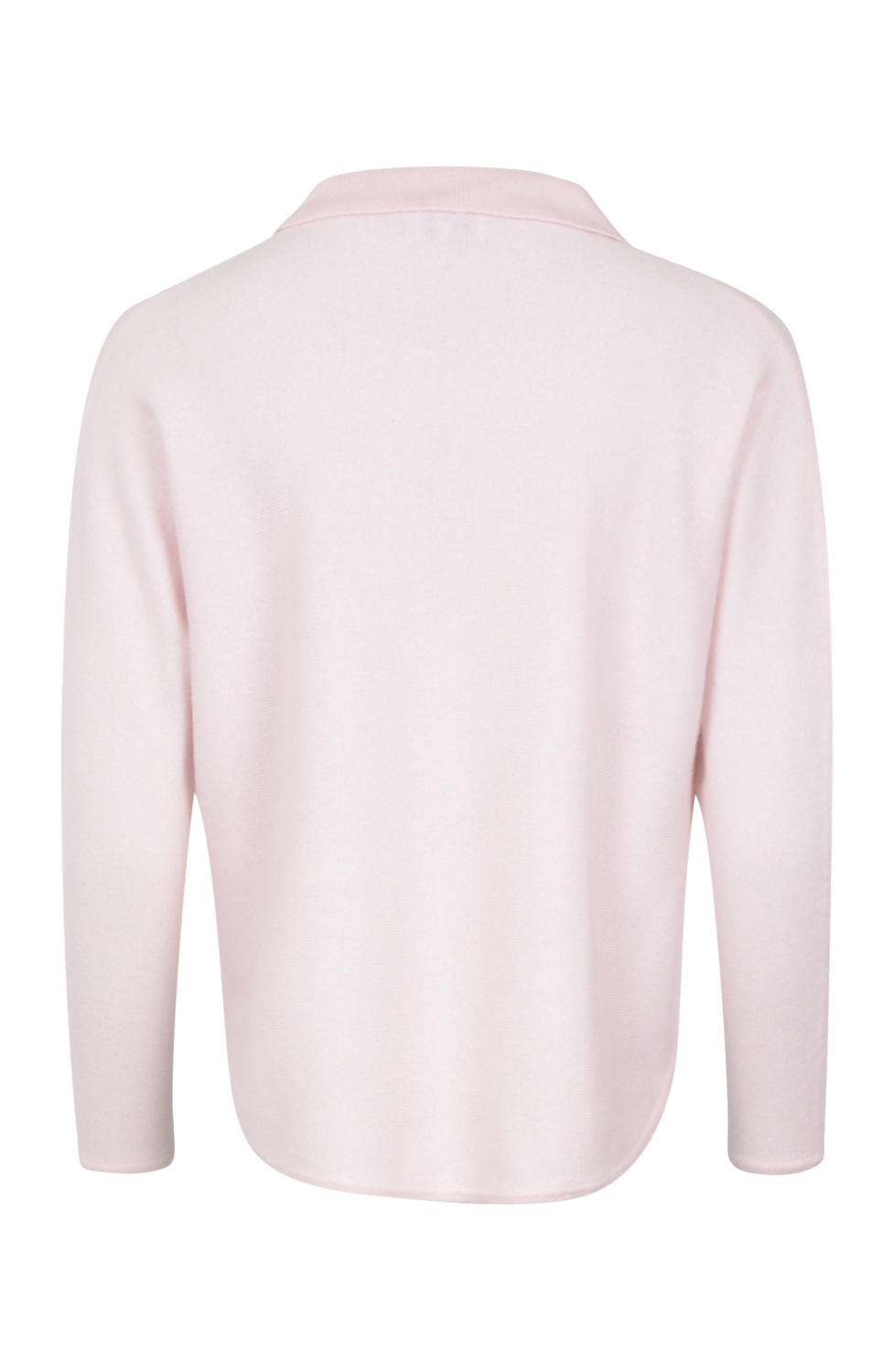Kashmirjumper open collar krage ljusrosa - 6