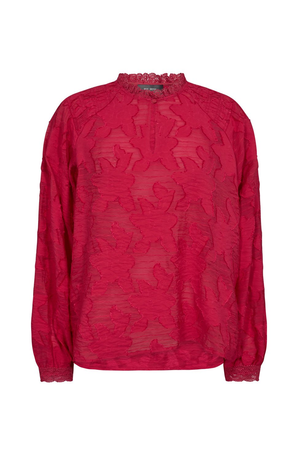 Blus Novia virkade detaljer ceriserosa