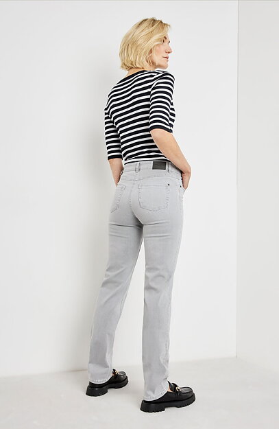 Jeans Straight fit ljusgrå - 6