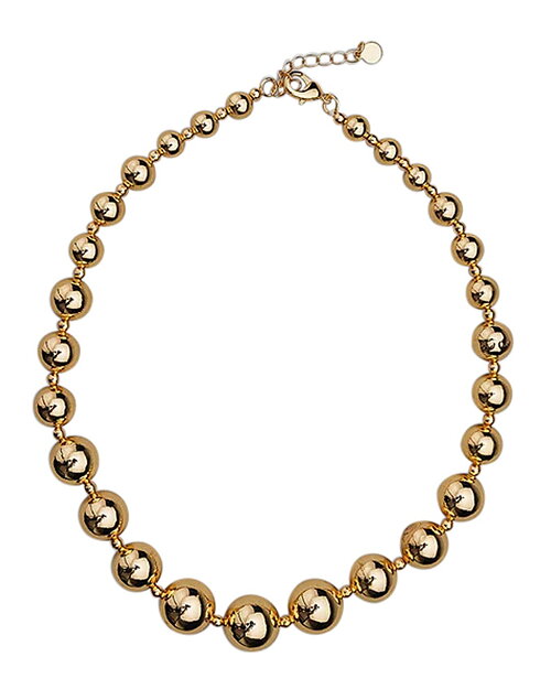Halsband Bead med guldpärlor