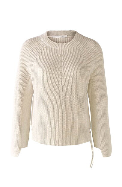 Jumper dragkedja i sidan beige - 6