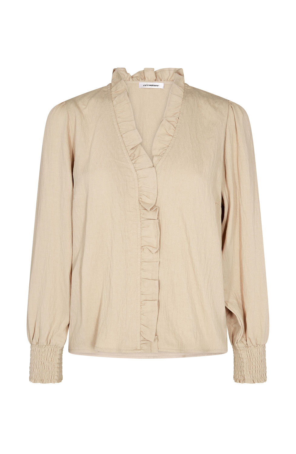Blus Sueda frill beige