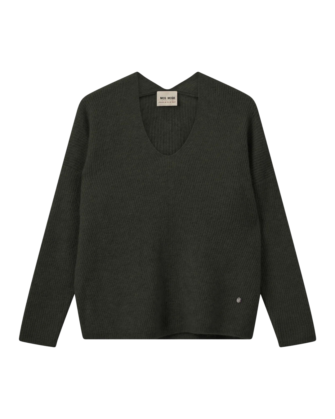 Jumper Thora v-ringad grape leaf - 3